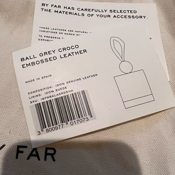 NWT BY Far Ball Croco-Embossed Leather Top Handle Bag - Picture 9 of 10